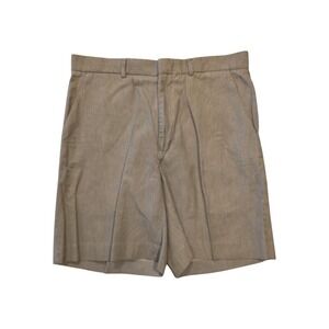 Polo Golf Ralph Lauren Shorts Mens 32 Tan Stripe Chino Flat Front Cotton